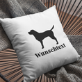 Load image into Gallery viewer, Bügelbild für Kissen "Labrador  Wunschtext"