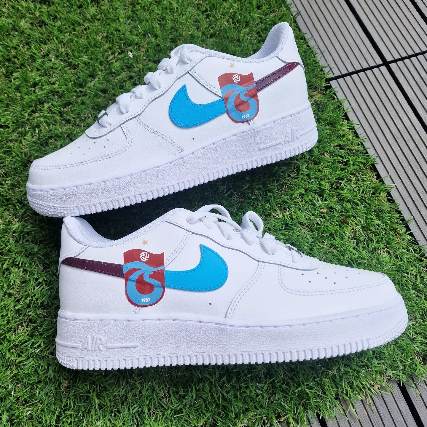 Custom air force 1 blue sales