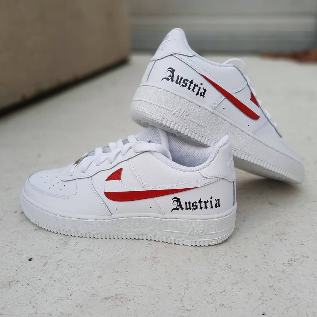 Nike Air Force one Custom  Österreich Happy creative