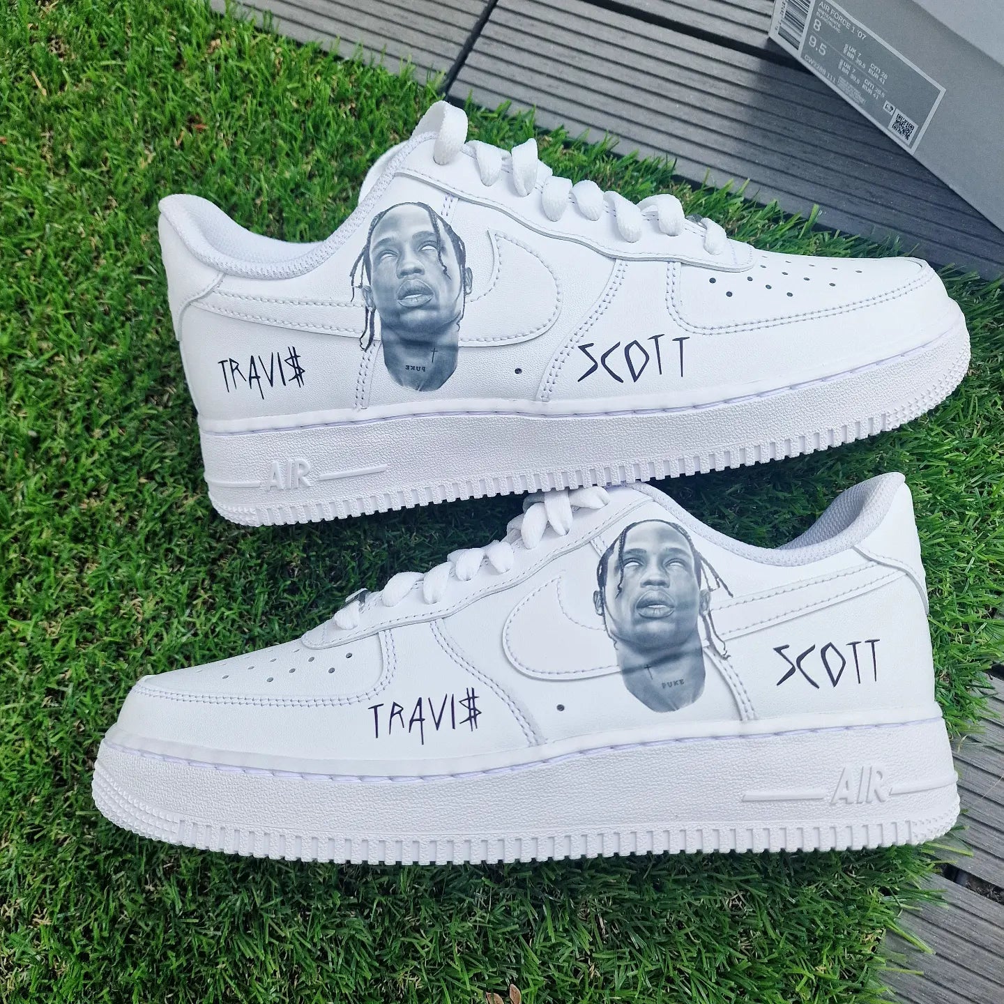 Custom travis scott af1 swoosh online