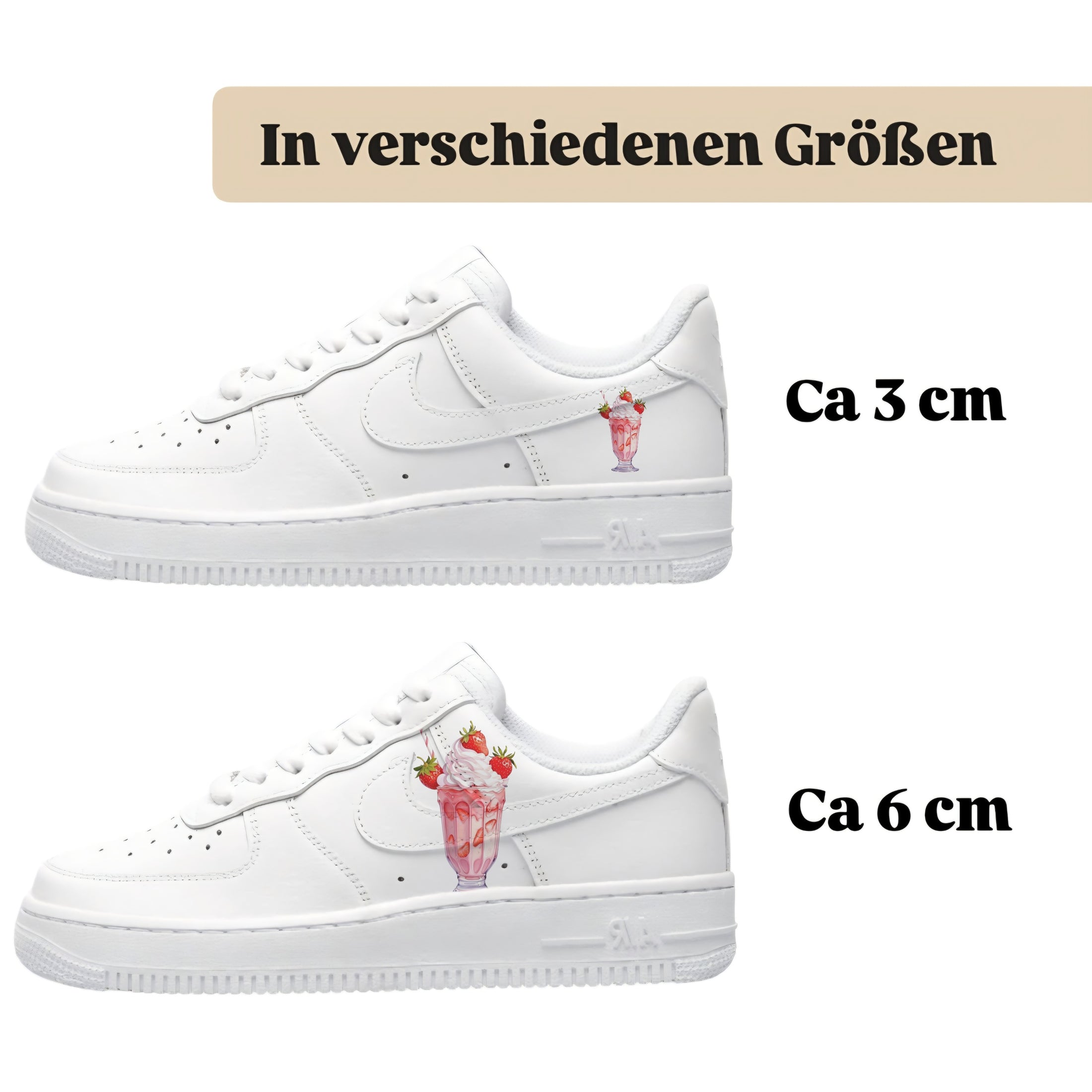 Sneakerfolien für verschiedene Schuhe Puma Adidas Nike Badelatschen Erdbeer Eisbecher