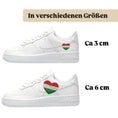 Load image into Gallery viewer, Bügelfolie für alle Schuhe zum personalisieren custom Sneaker Herz  Ungarn