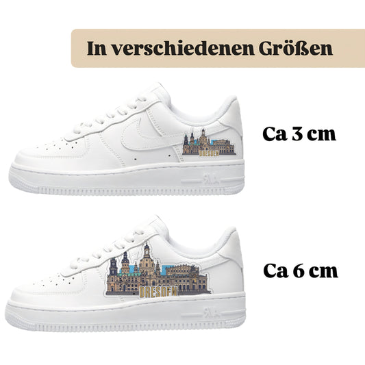 Bügelfolie für alle Schuhe zum personalisieren custom Sneaker Skyline Dresden