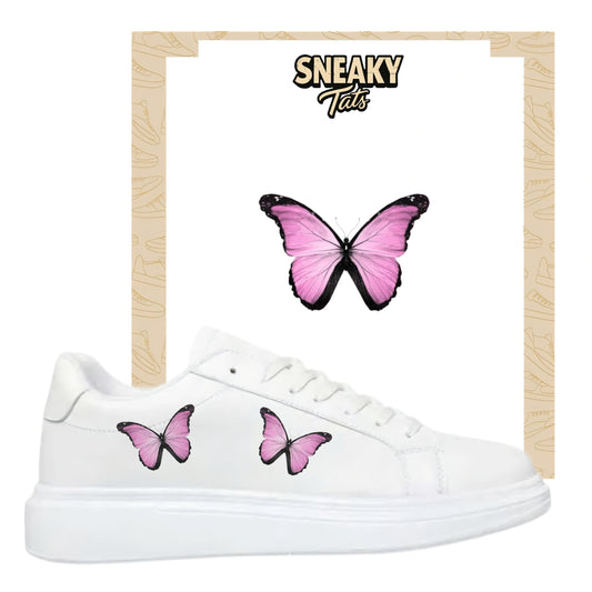 Sneakerfolien für verschiedene Sneakerarten Schmetterlinge rosa
