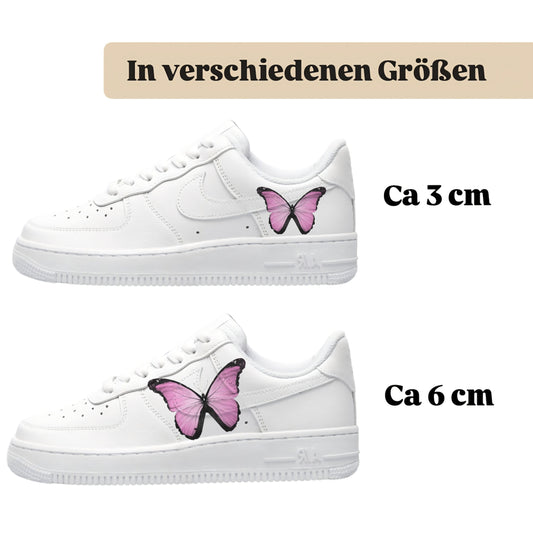 Sneakerfolien für verschiedene Sneakerarten Schmetterlinge rosa