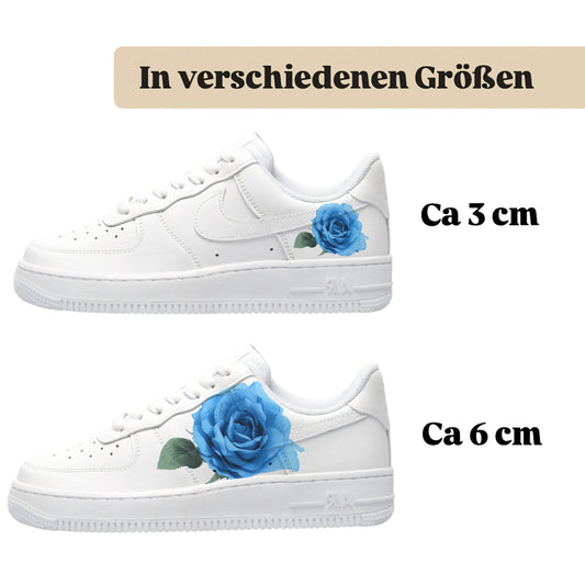 Sneakerfolien für verschiedene Sneakerarten blaue Rose