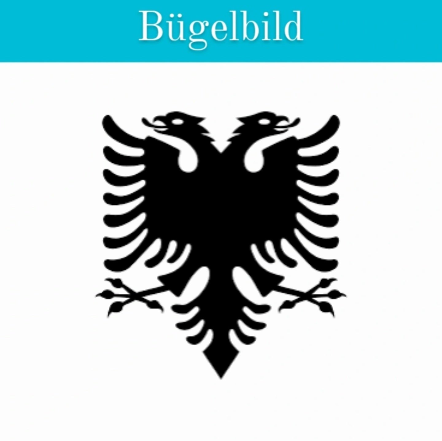 Bügelbild Textlilien Folie zum selber bügeln Albania