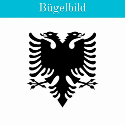 Bügelbild Textlilien Folie zum selber bügeln Albania