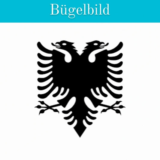 Bügelbild Textlilien Folie zum selber bügeln Albania