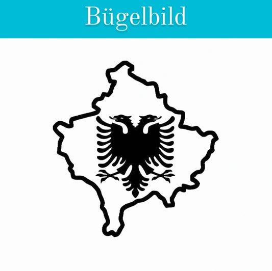 Bügelbild Textlilien Folie zum selber bügeln Albanien