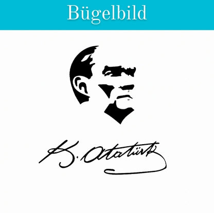 Bügelbild Textlilien Folie zum selber bügeln Atatürk