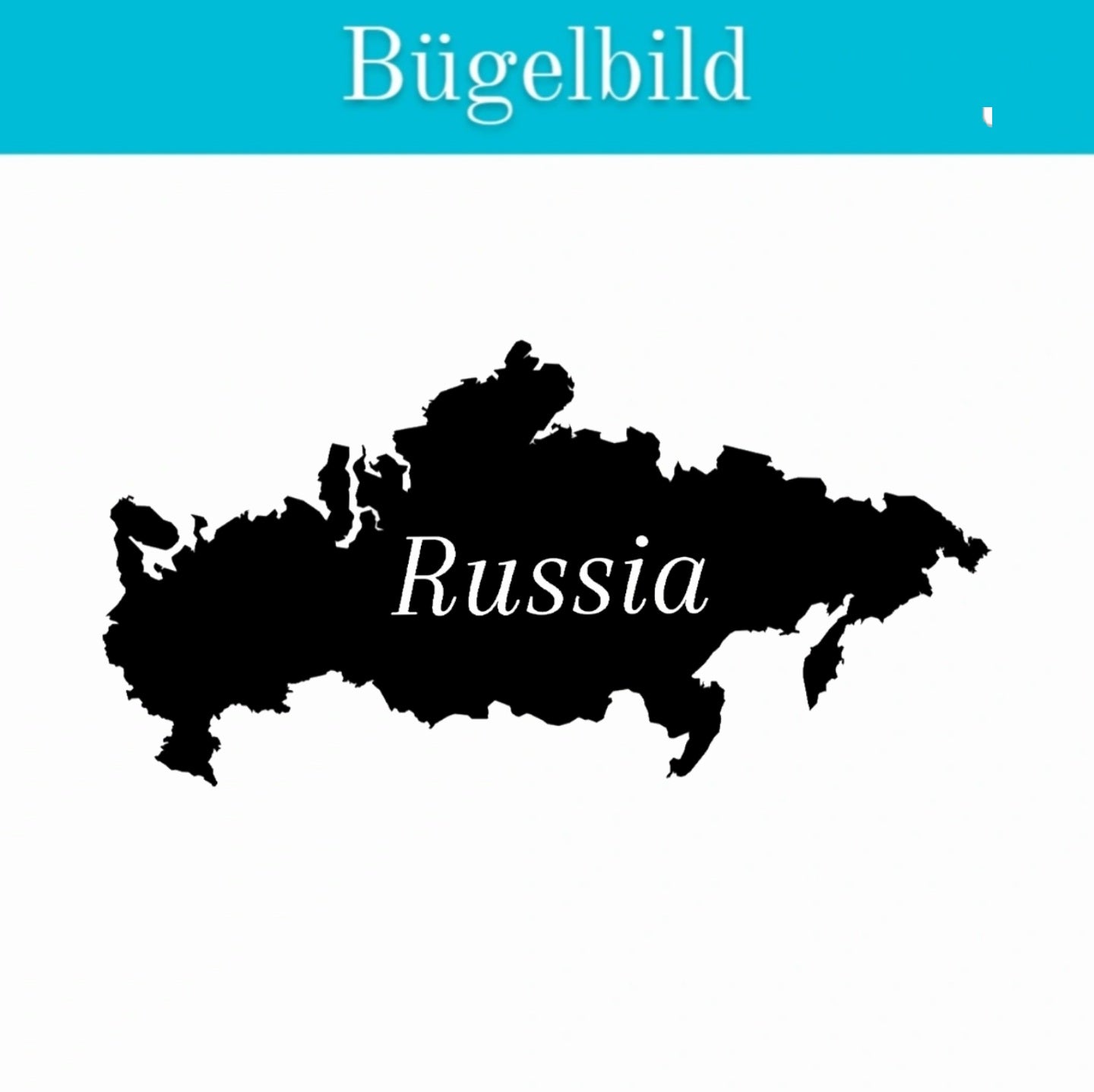 Bügelbild Textlilien Folie zum selber bügeln Russia