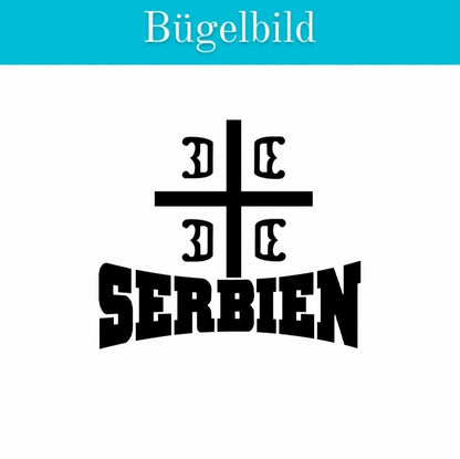 Bügelbild Textlilien Folie zum selber bügeln Serbien