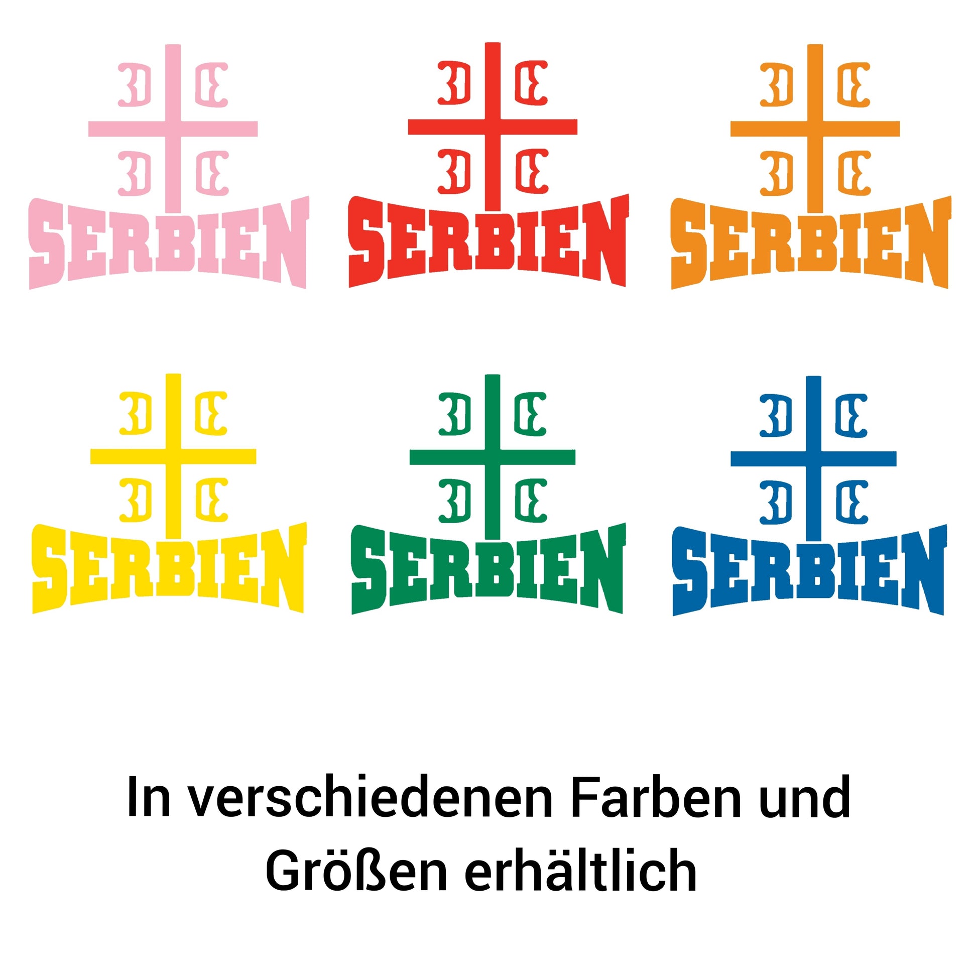 Bügelbild Textlilien Folie zum selber bügeln Serbien