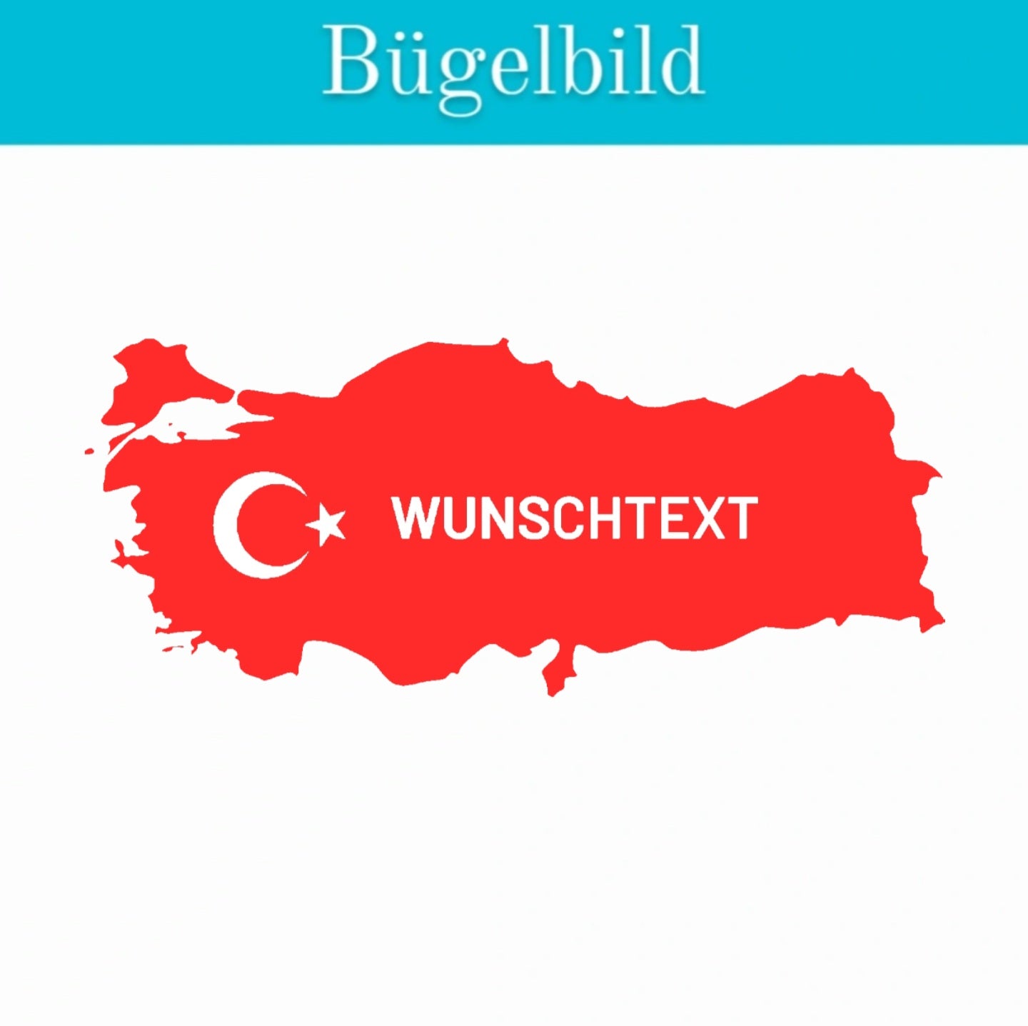 Bügelbild Textlilien Folie zum selber bügeln Türkei