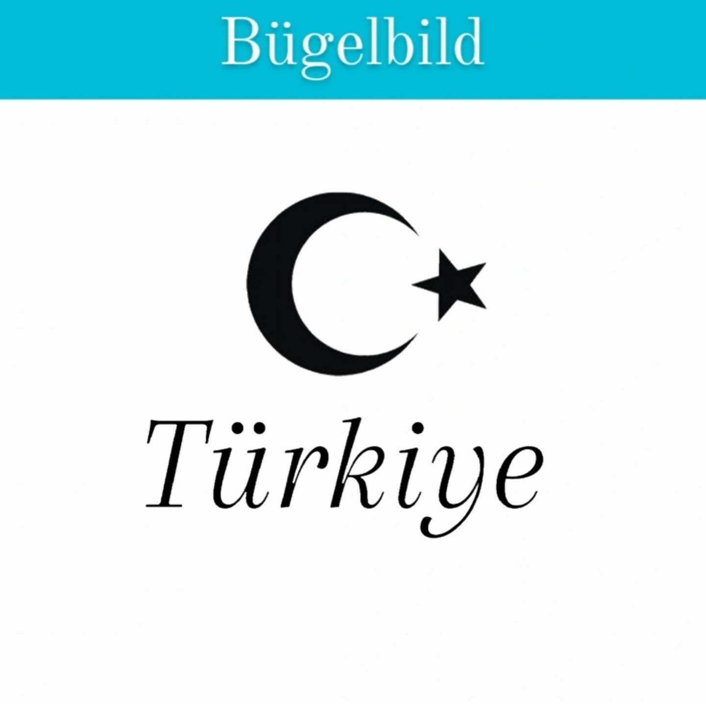 Bügelbild Textlilien Folie zum selber bügeln Türkei