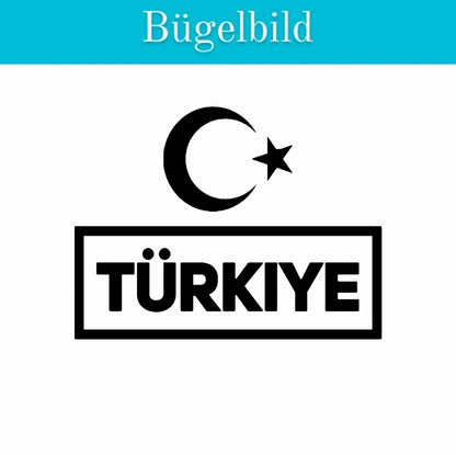 Bügelbild Textlilien Folie zum selber bügeln Türkei