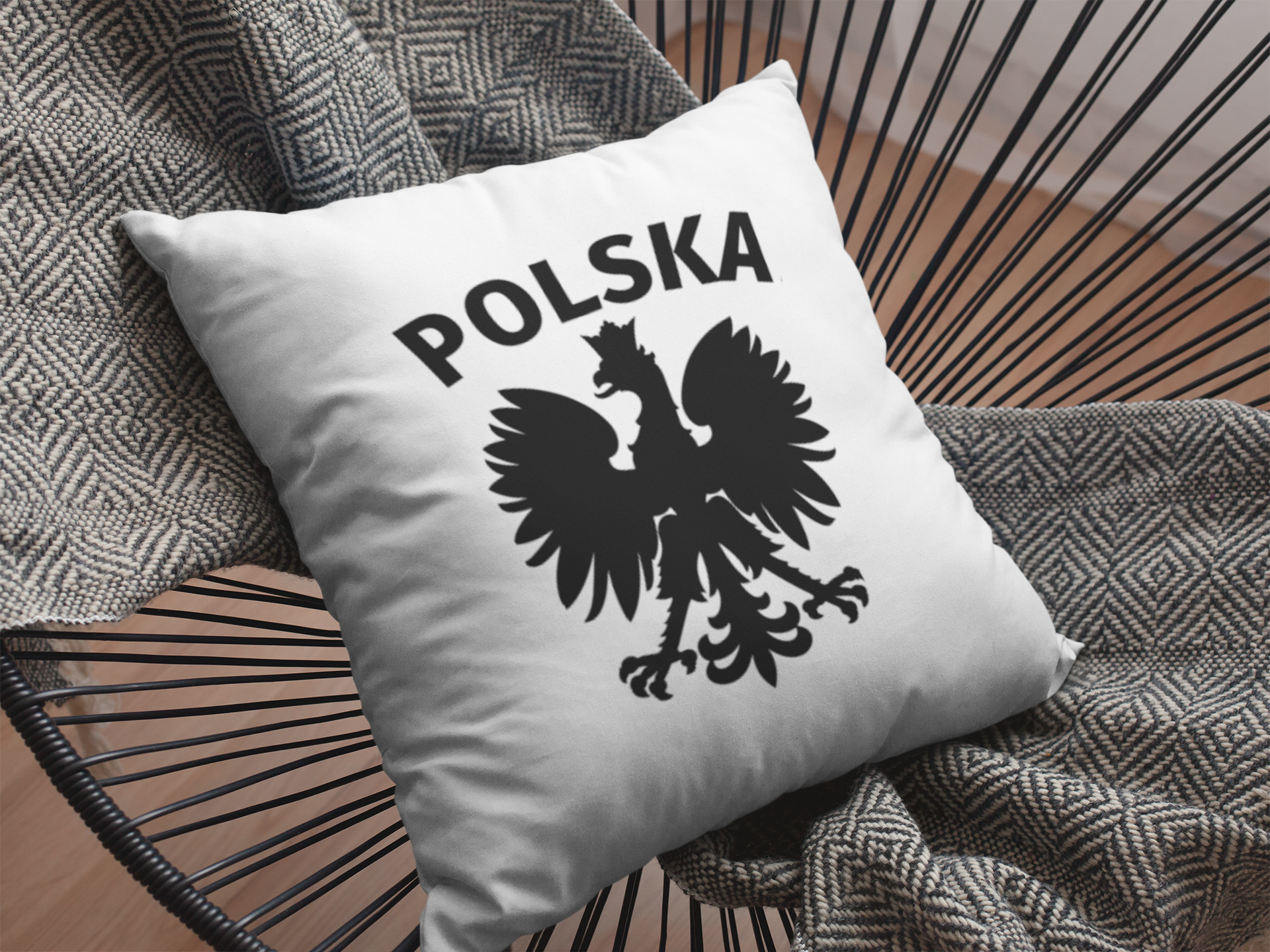 Bügelbild für Kissen "Polska"