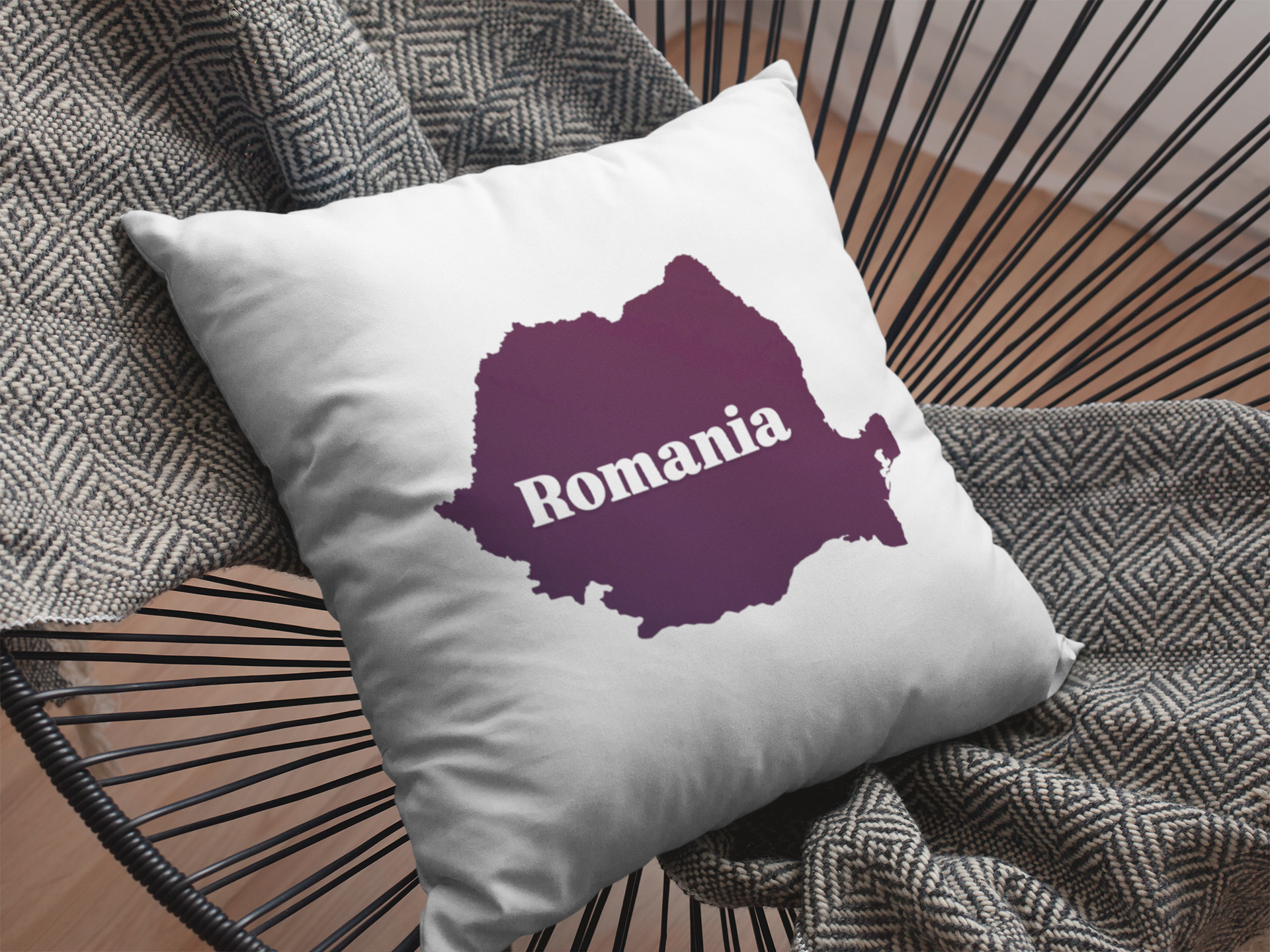 Bügelbild für Kissen "Romania"