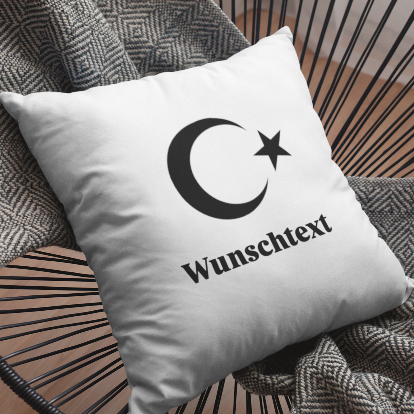 Bügelbild für Kissen "Türkei Wunschtext"