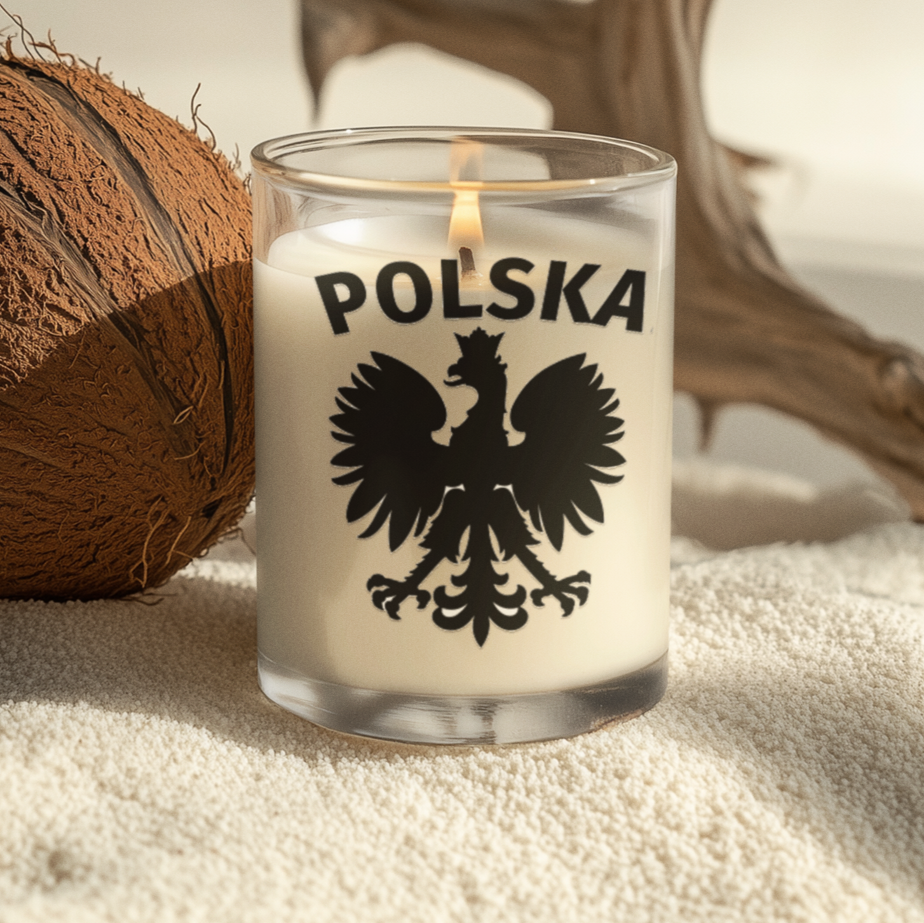 Kerzenaufkleber "Polska"