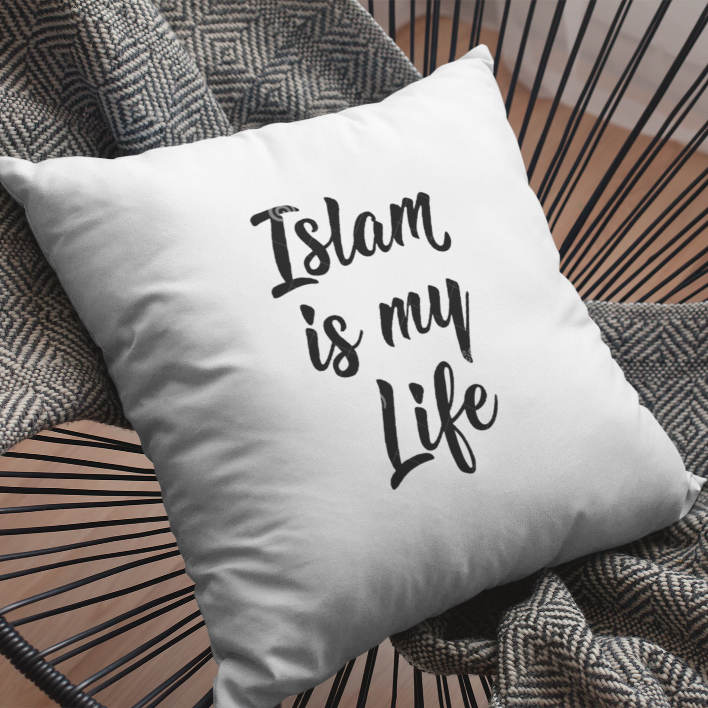 Bügelbild für Kissen "Islam is my life"