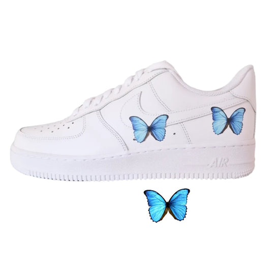 Nike-air-force-one-sneakerfolie-blaue-schmetterlinge