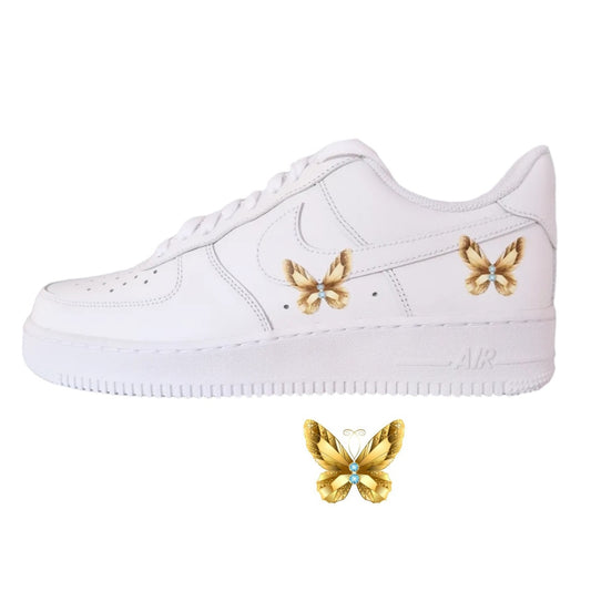 Nike-air-force-one-sneakerfolie-goldene-schmetterlinge