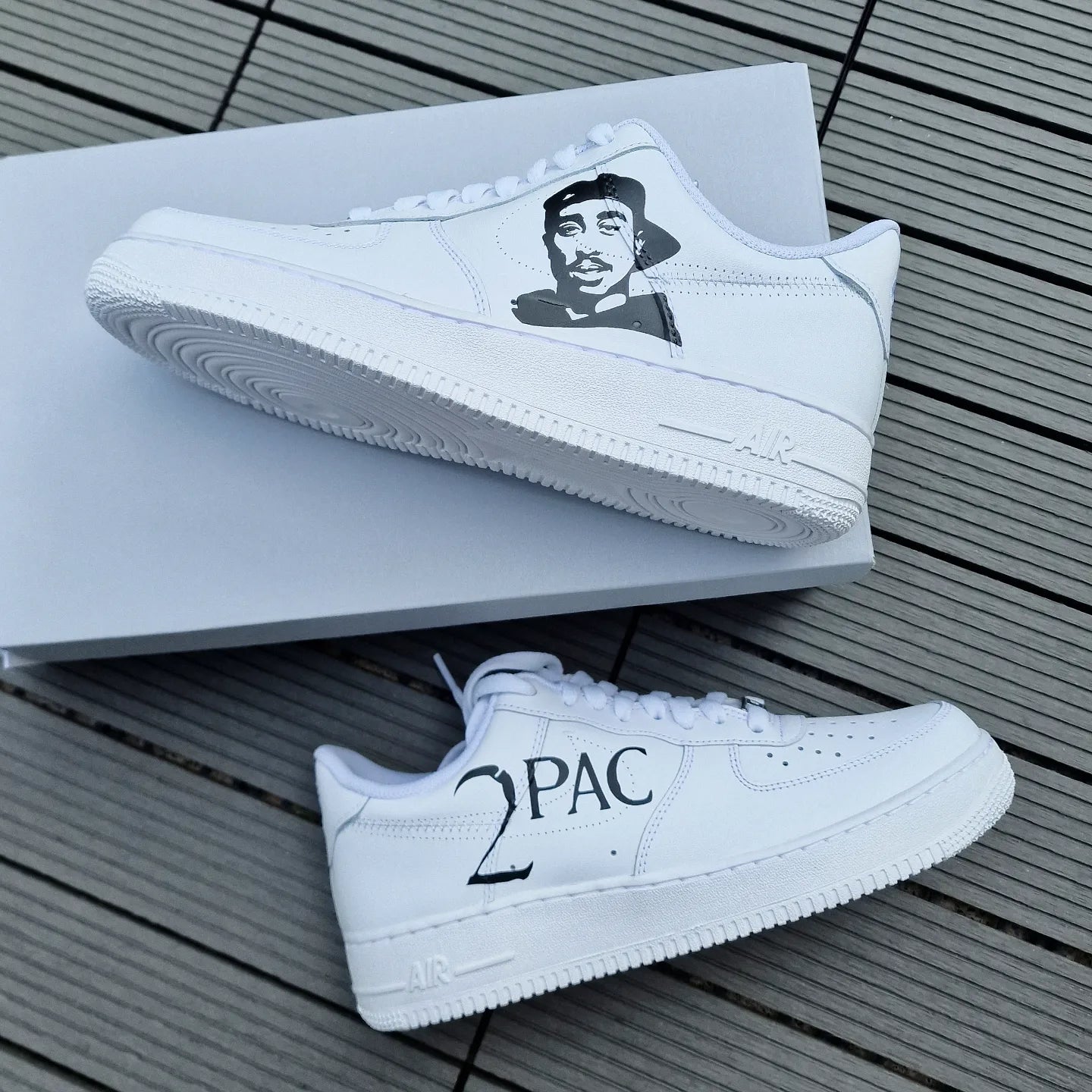 Custom Air Force One Tupac 2pac Tupac Shakur Hip Hop Sneakers Size