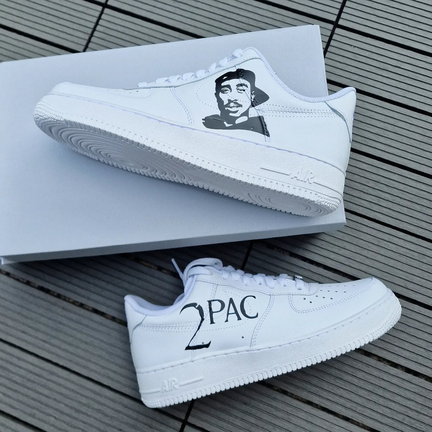 Happy Creative Air Force 1 Tupac Custom Sneaker