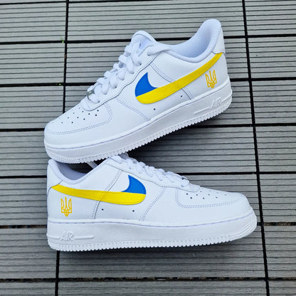 Nike Air Force one Custom Ukraine Happy creative