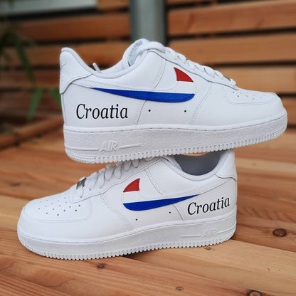 Nike Air Force one Custom  Kroatien Happy creative