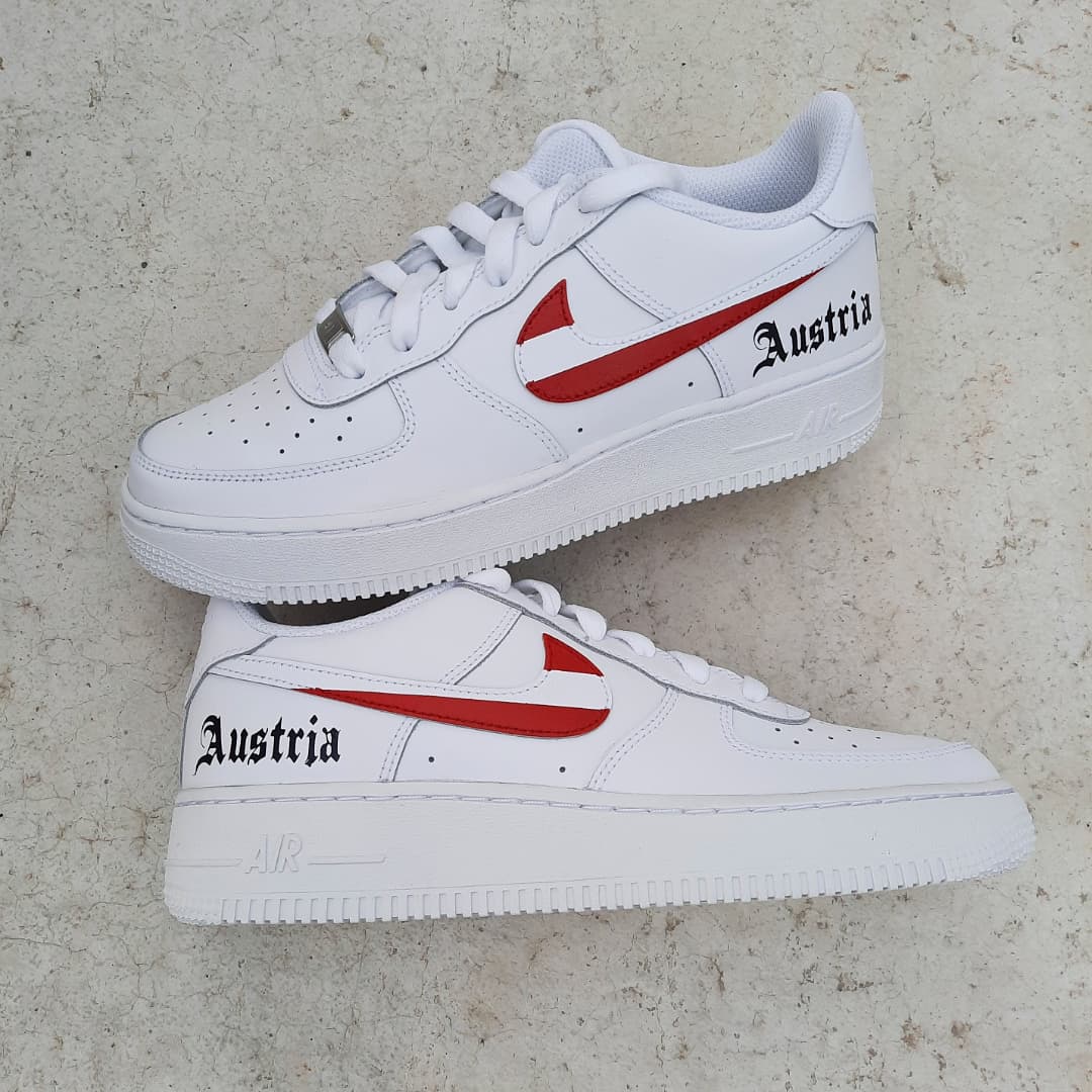 Nike Air Force one Custom  Österreich Happy creative