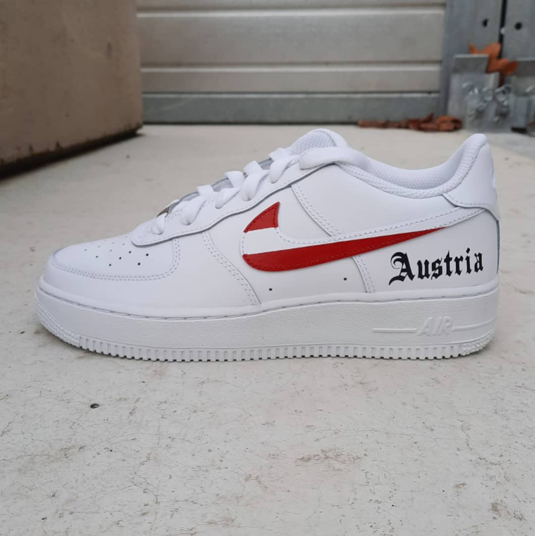 Nike Air Force one Custom  Österreich Happy creative