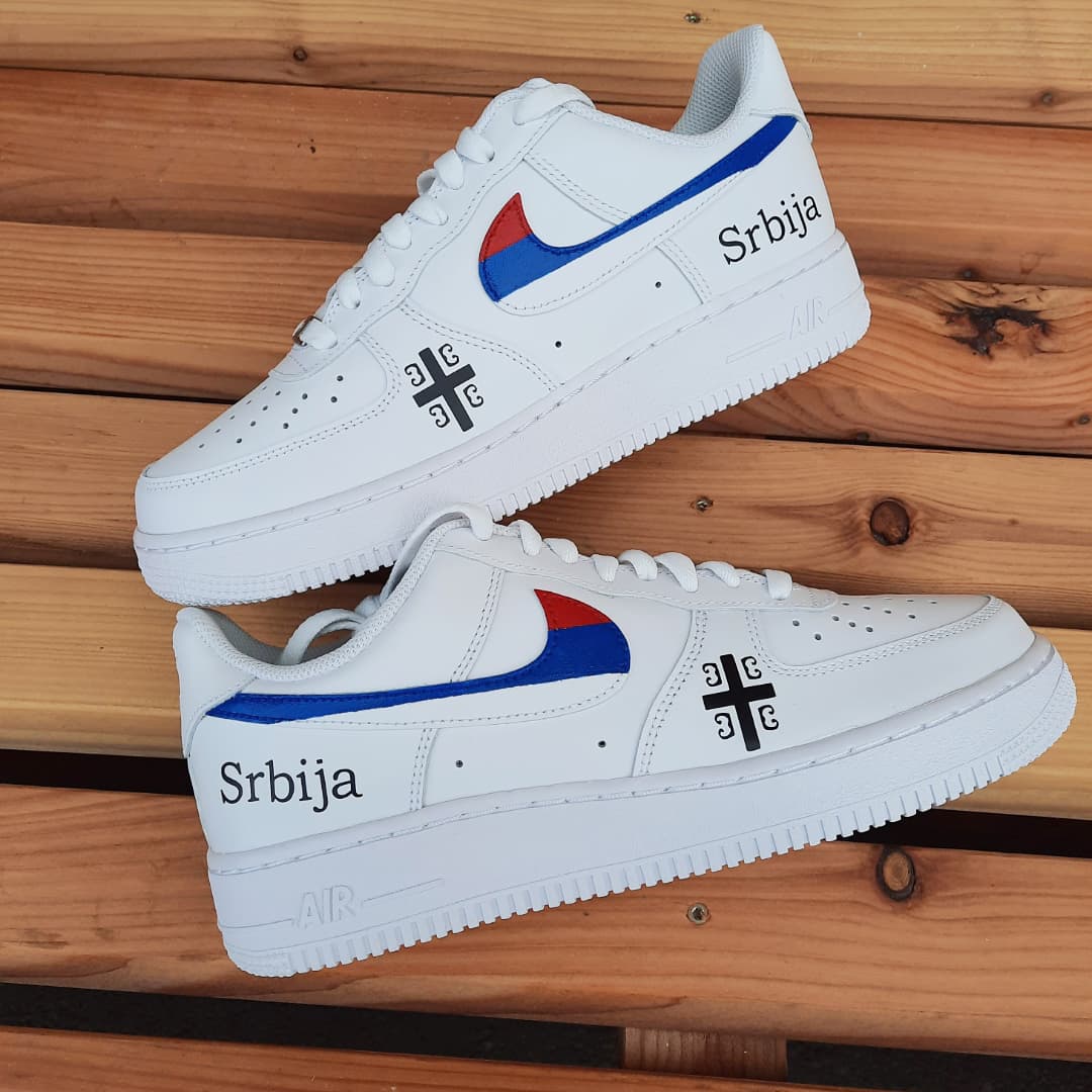 Nike Air Force one Custom Serbia Happy creative