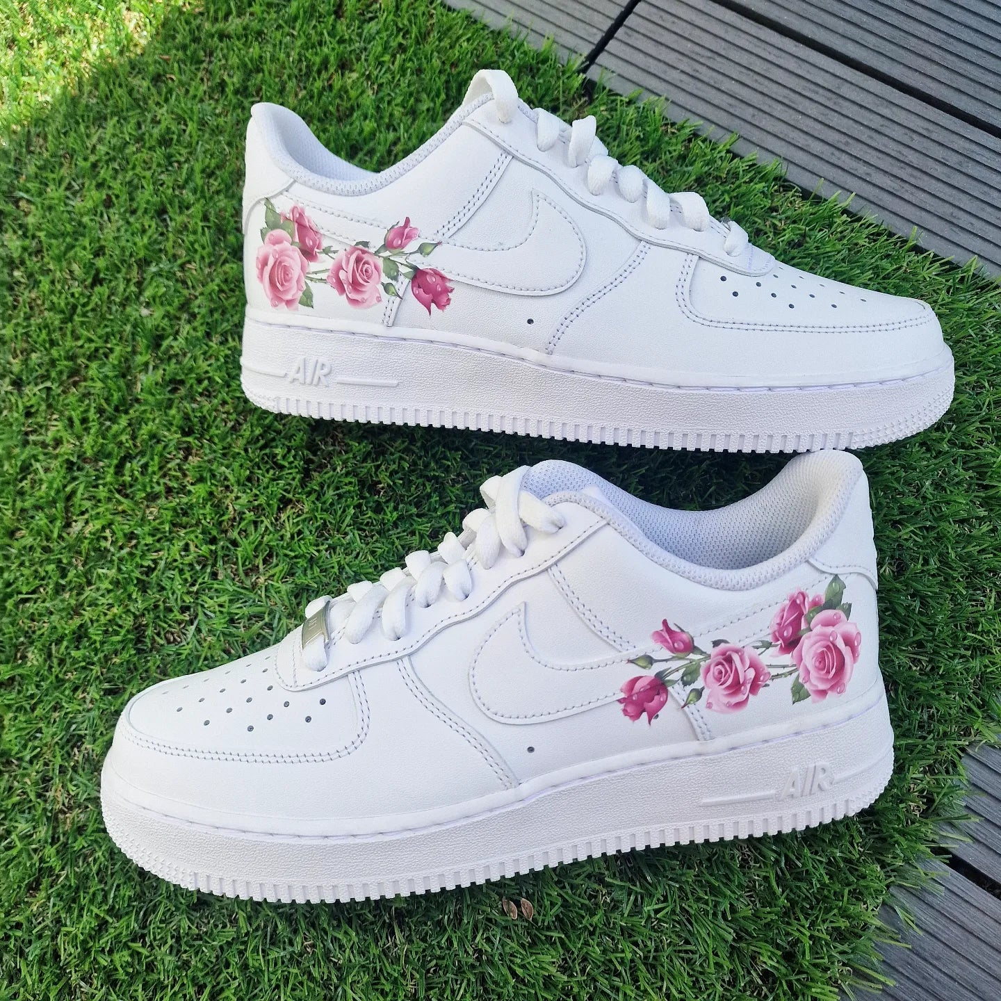 Happy Creative Air Force 1 Pink roses Custom Sneaker