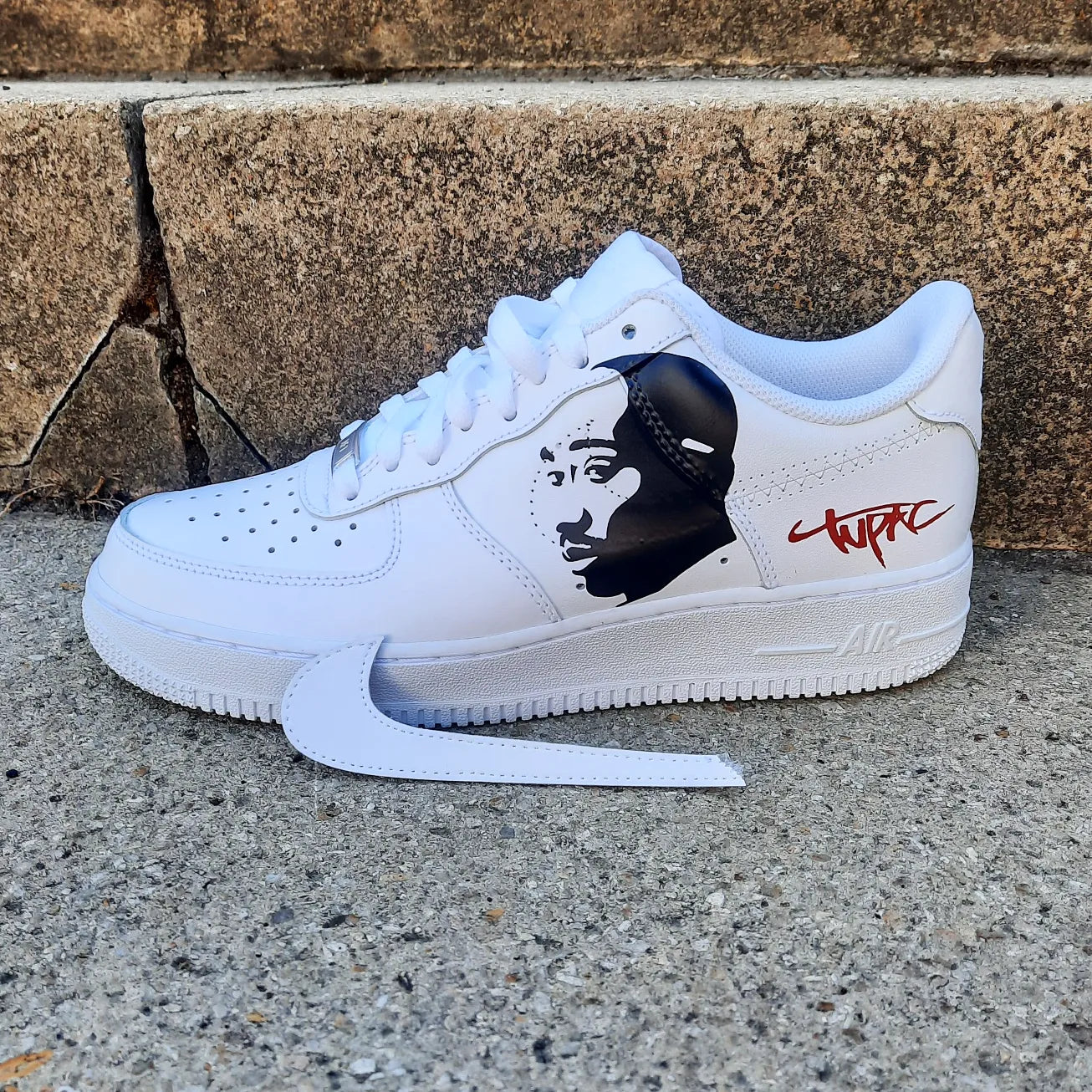 Happy Creative Air Force 1 Tupac Custom Sneakers