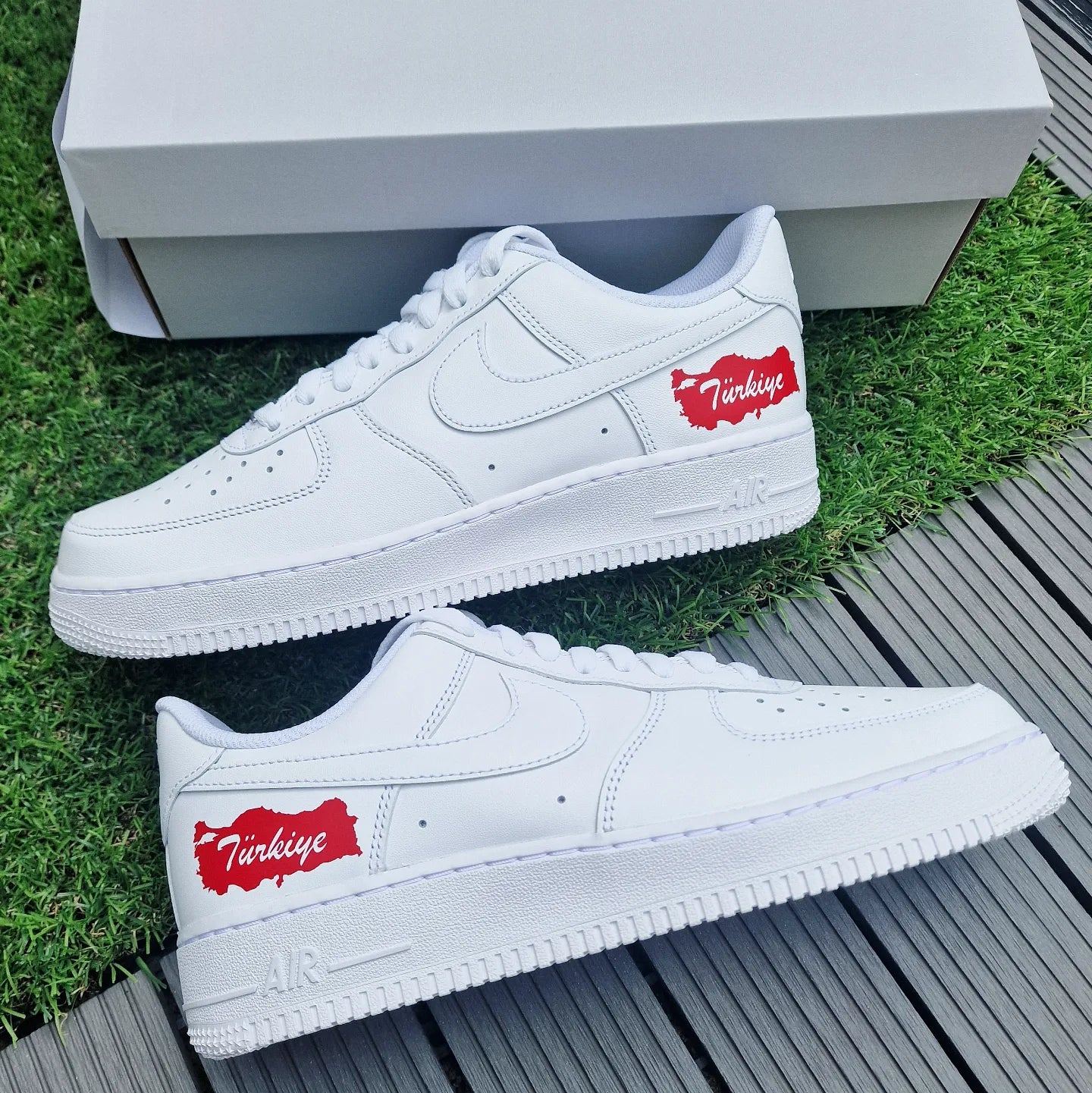 Nike Air Force one Custom Türkei türkiye Happy creative