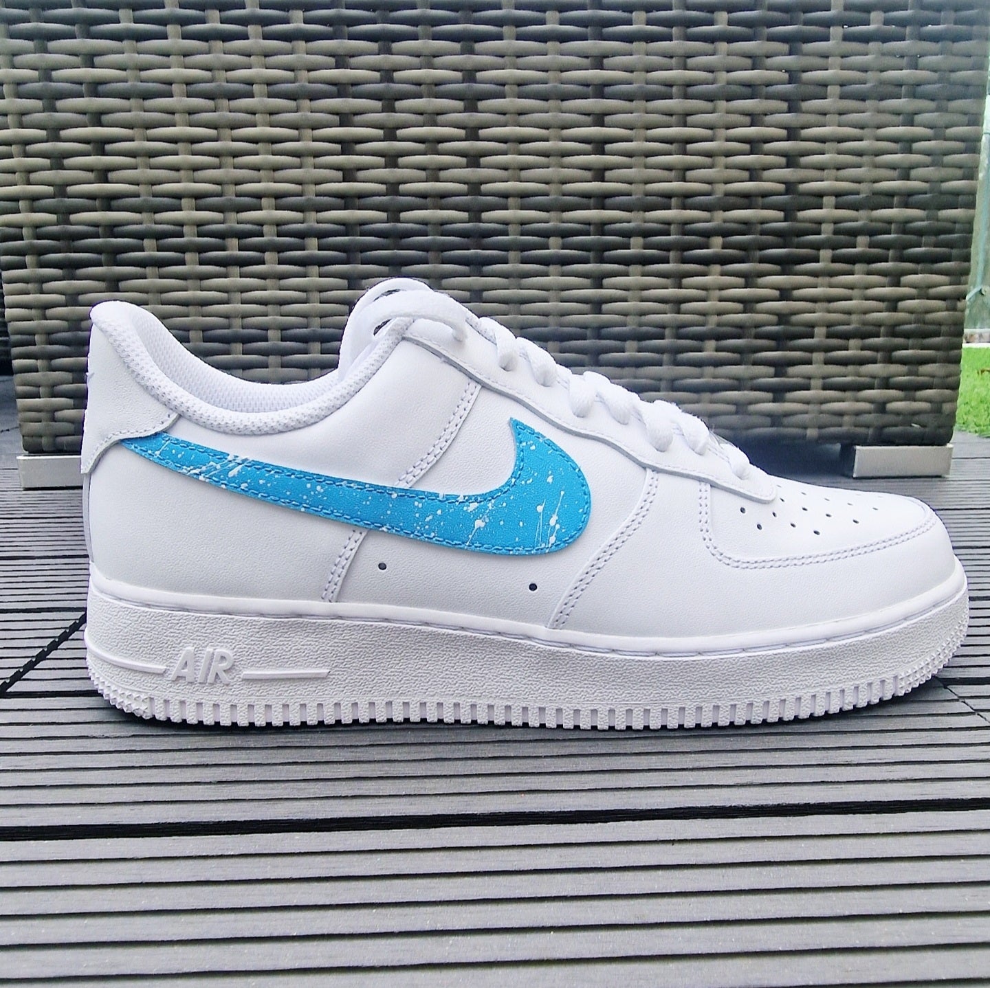 Air Force 1 "splash pale blue white"