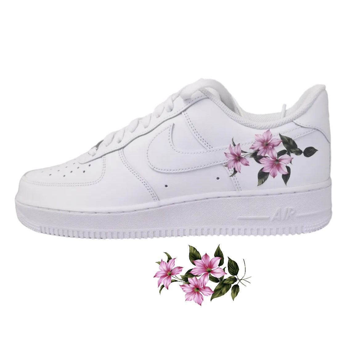 Nike-air-force-one-Sneakerfolie-transfer-für-schuhe-lilie