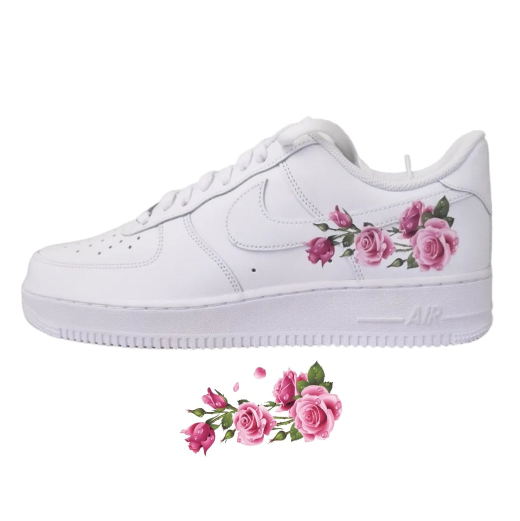 Nike-air-force-one-Sneakerfolie-transfer-für-schuhe-pink-roses