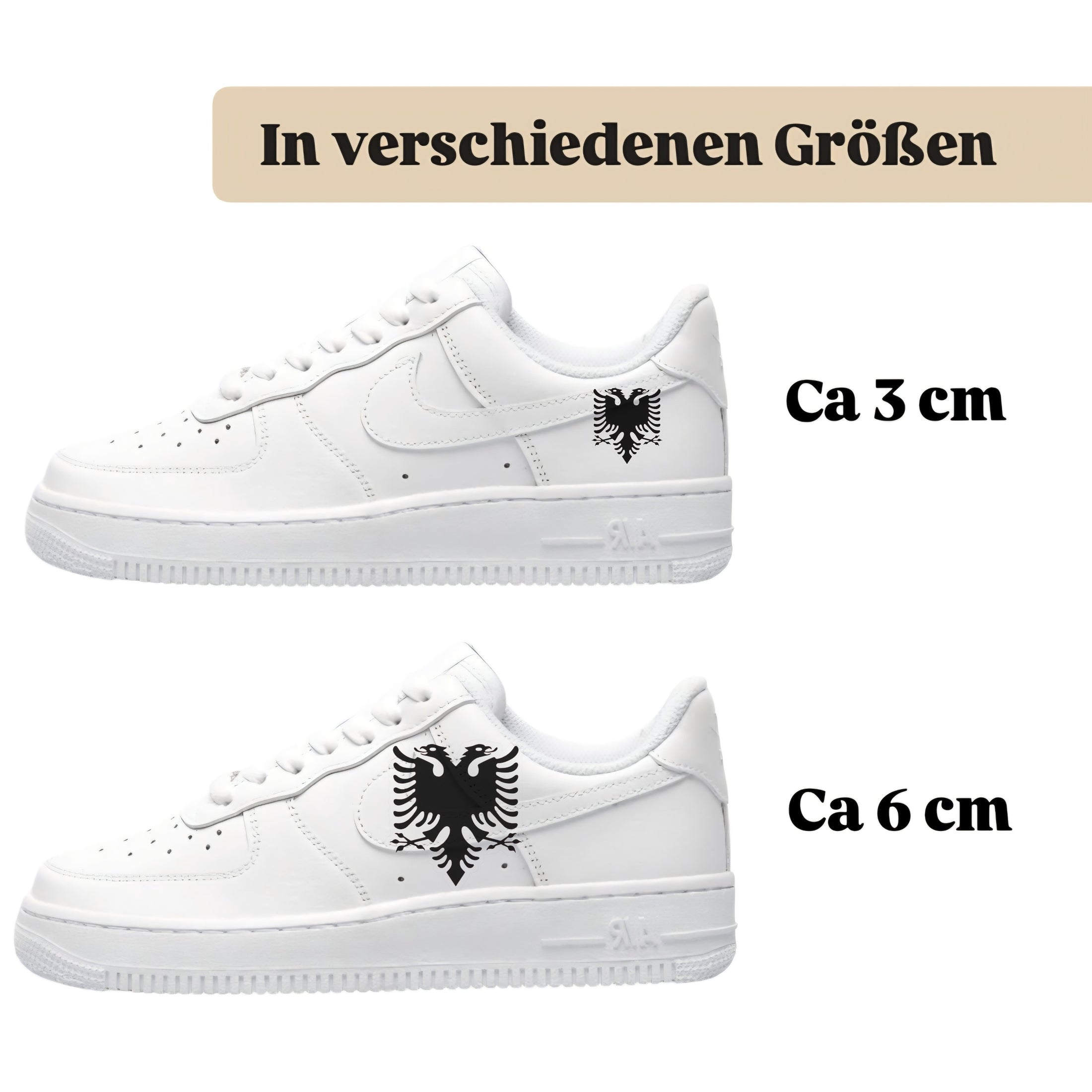 Sneakerfolien für verschiedene Schuhe Puma Adidas Nike Badelatschen Albania Adler