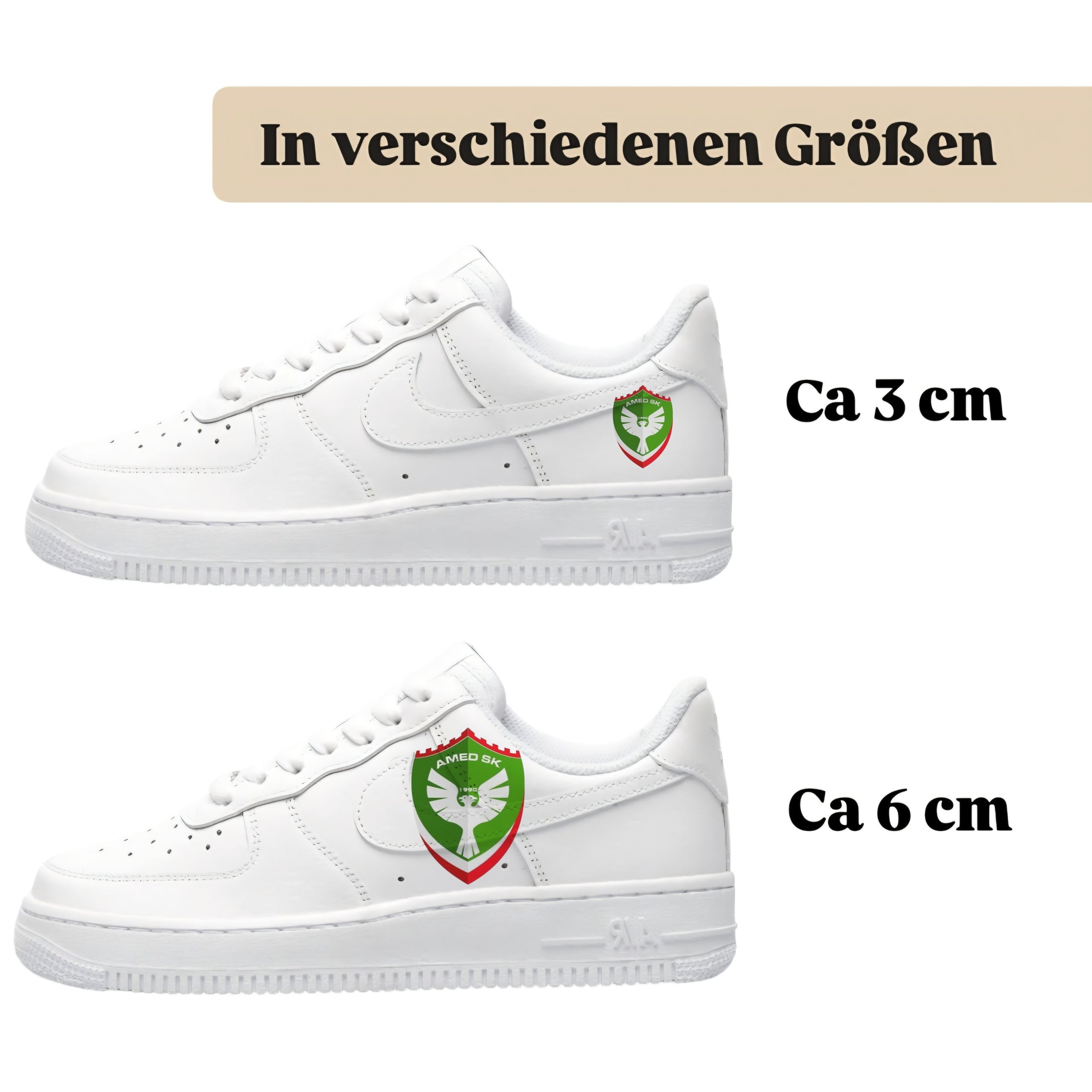 Bügelbilder für mehrere Sneakerarten Amedspor