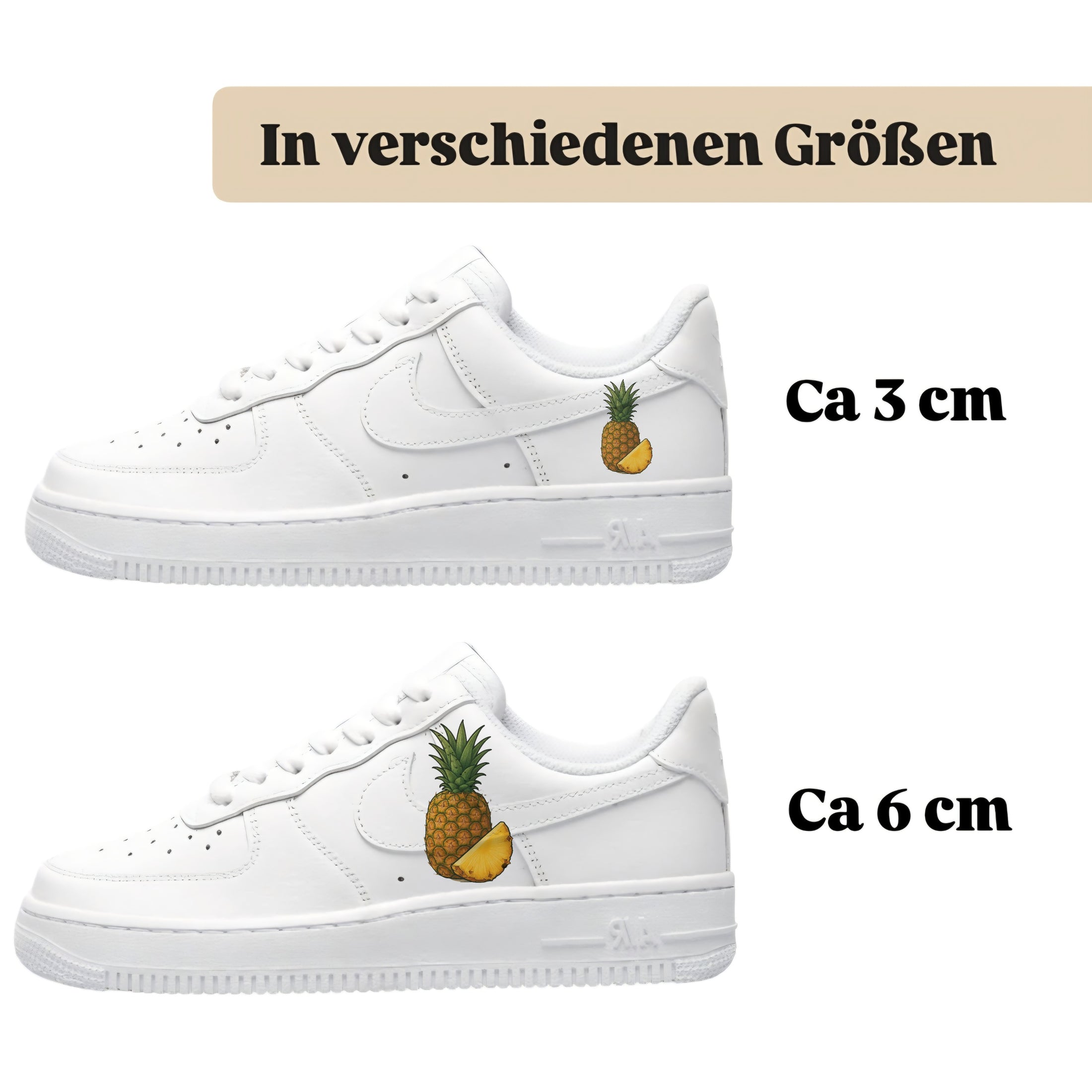 Bügelbilder einzigartige für viele verschiedene Schuhe Ananas mit Scheibe