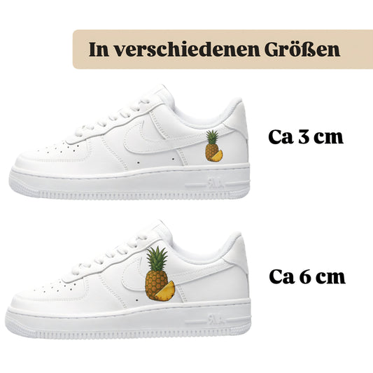 Bügelbilder einzigartige für viele verschiedene Schuhe Ananas mit Scheibe