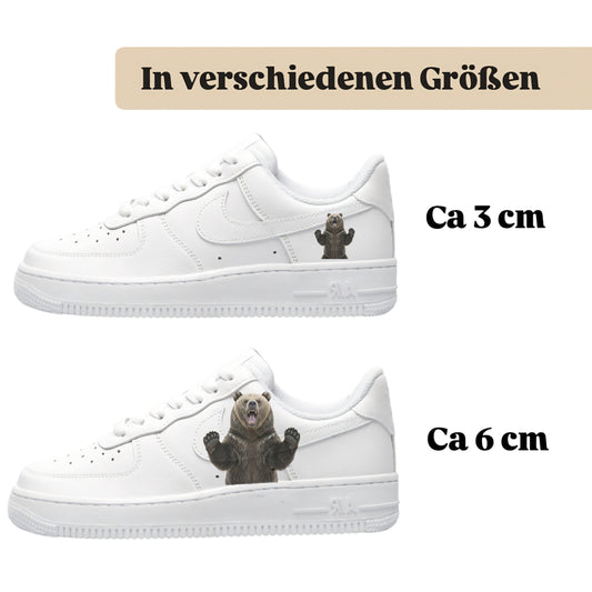 Bügelfolie für alle Schuhe zum personalisieren custom Sneaker Bär