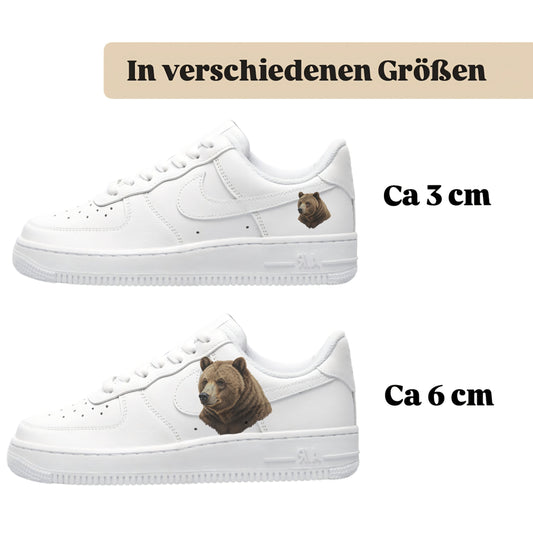 Bügelfolie für alle Schuhe zum personalisieren custom Sneaker Bär