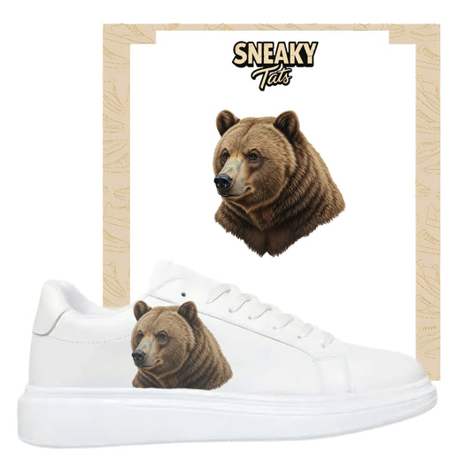 Bügelfolie für alle Schuhe zum personalisieren custom Sneaker Bär