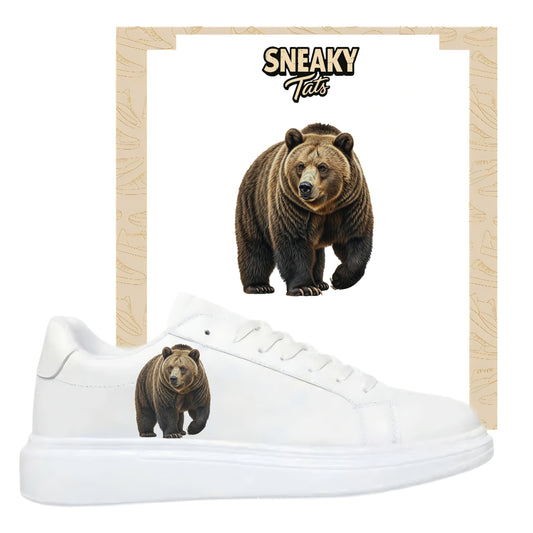 Bügelfolie für alle Schuhe zum personalisieren custom Sneaker Bär