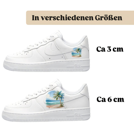 Bügelbilder für verschiedene Sneaker Nike Adidas Beach